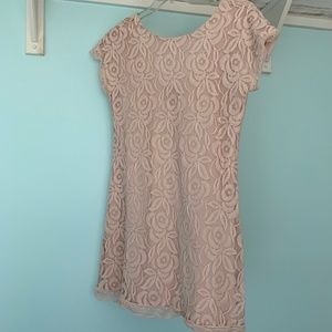 Pink Lace Mini Dress